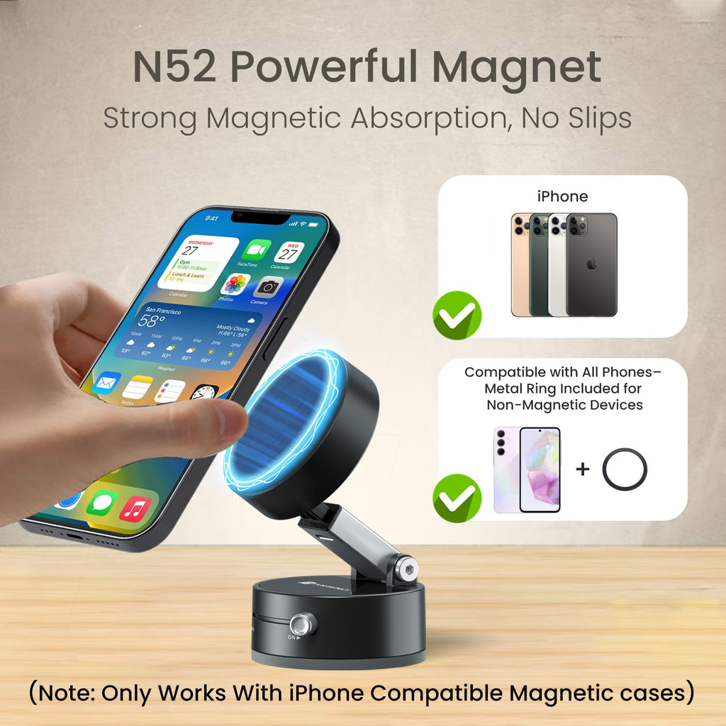 Mobimagnet Vacuum Magnetic Suction Phone Holder