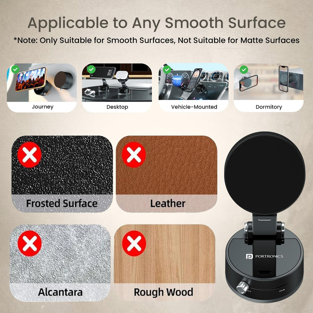 Mobimagnet Vacuum Magnetic Suction Phone Holder